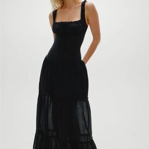 Frankie's Bikinis Black Maxi Dress